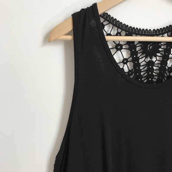 Lane Bryant Black Sleeveless Crochet Back Dress 16 - Picture 5 of 9